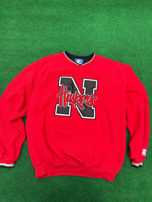 Nebraska cornhuskers starter 90s extra large crewneck